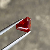 Deep Red Garnet Stone Trilliant Cut