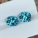 5.75 Carats Swiss Blue Topaz Pair