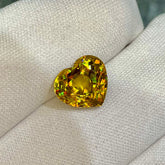 Heart Cut Sphene Gemstone 6.23 Carats