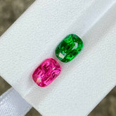 Natural Tsavorite and Spinel Pair