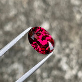3.70 Carat Pinkish Red Garnet Stone