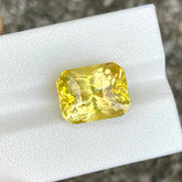 16.45 Carat Natural Yellow Sapphire Emerald Cut