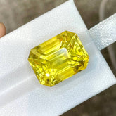 30.47 Carat Natural Yellow Sapphire Emerald Cut