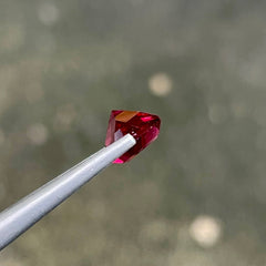 2.74 Carats Red Garnet Fancy Pear Cut