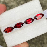 3.98 Carat Red Marquise Cut Garnets