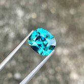 3.61 Carats Blue Cushion Zircon Stone