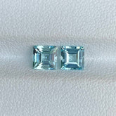 1.27 Carats Square Aquamarine Pair