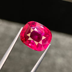 6.04ct No Heat Ruby Cushion Cut