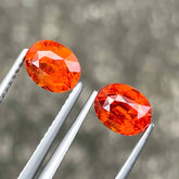 3.17 Ct Fanta Spessartite Garnet Pair Oval
