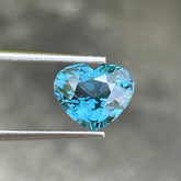 3.02 Carats Blue Spinel Stone Heart