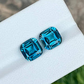 6.05 Carats London Blue Topaz Pair