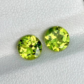 1.90 Carats Green Peridot Pair Gems
