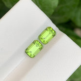 1.95 Carats Green Peridot Emerald Pair