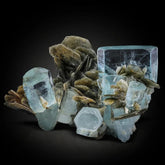 Tabular Aquamarine with Muscovite