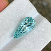 4.50 carats Blue Aquamarine Pear Stone