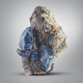 Blue Afghanite Crystals on Calcite