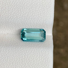 1.02ct Intense Blue Aquamarine Emerald Cut