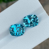 6.65 Carats Swiss Blue Topaz Pair