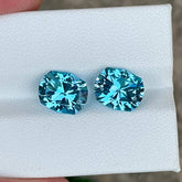 5.75 Carats Swiss Blue Topaz Pair