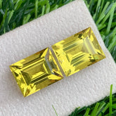 Yellow Lemon Quartz Pair