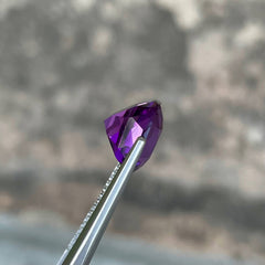 4.35 Carat Cushion Cut Purple Amethyst