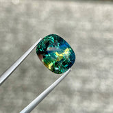 5.94 Carats Certified Parti Sapphire