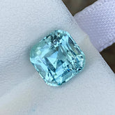 2.42 Ct Deep Seafoam Aquamarine Cushion