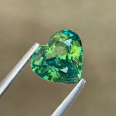 1.53Ct Teal Sapphire Heart Shape
