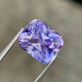 3.57ct Lavender Sapphire Cushion Heated