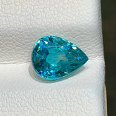 2.45ct Intense Blue Zircon Pear Cut