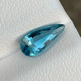 1.02ct Intense Blue Aquamarine Pear Cut