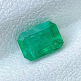 0.69ct Intense Green Zambian Emerald Emerald Cut