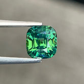 1.47ct Neon Teal Sapphire Cushion Cut