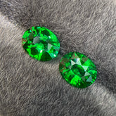 3.48ct Tsavorite Garnet Pair Oval Cut