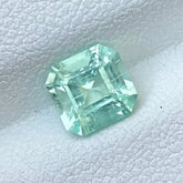 1.04ct Light Green Emerald Asscher Cut