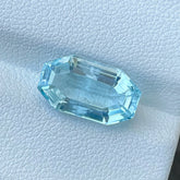 4.92ct Ice Blue Aquamarine Emerald Cut