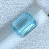 1.87ct Deep Blue Aquamarine Emerald Cut