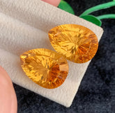 30.37Ct Natural Citrine Pair