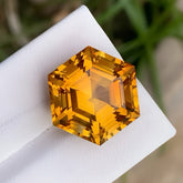 18.57Ct Natural Citrine | Loupe Clean Hexagon Gem