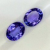 4.36ct Blue Tanzanite Pair Oval Cut