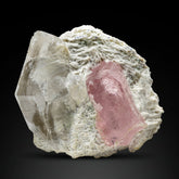 Morganite on Cleavelandite with Quartz