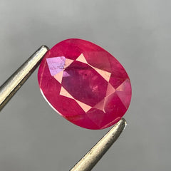 1.15ct ICA Pink Ruby Oval Cut
