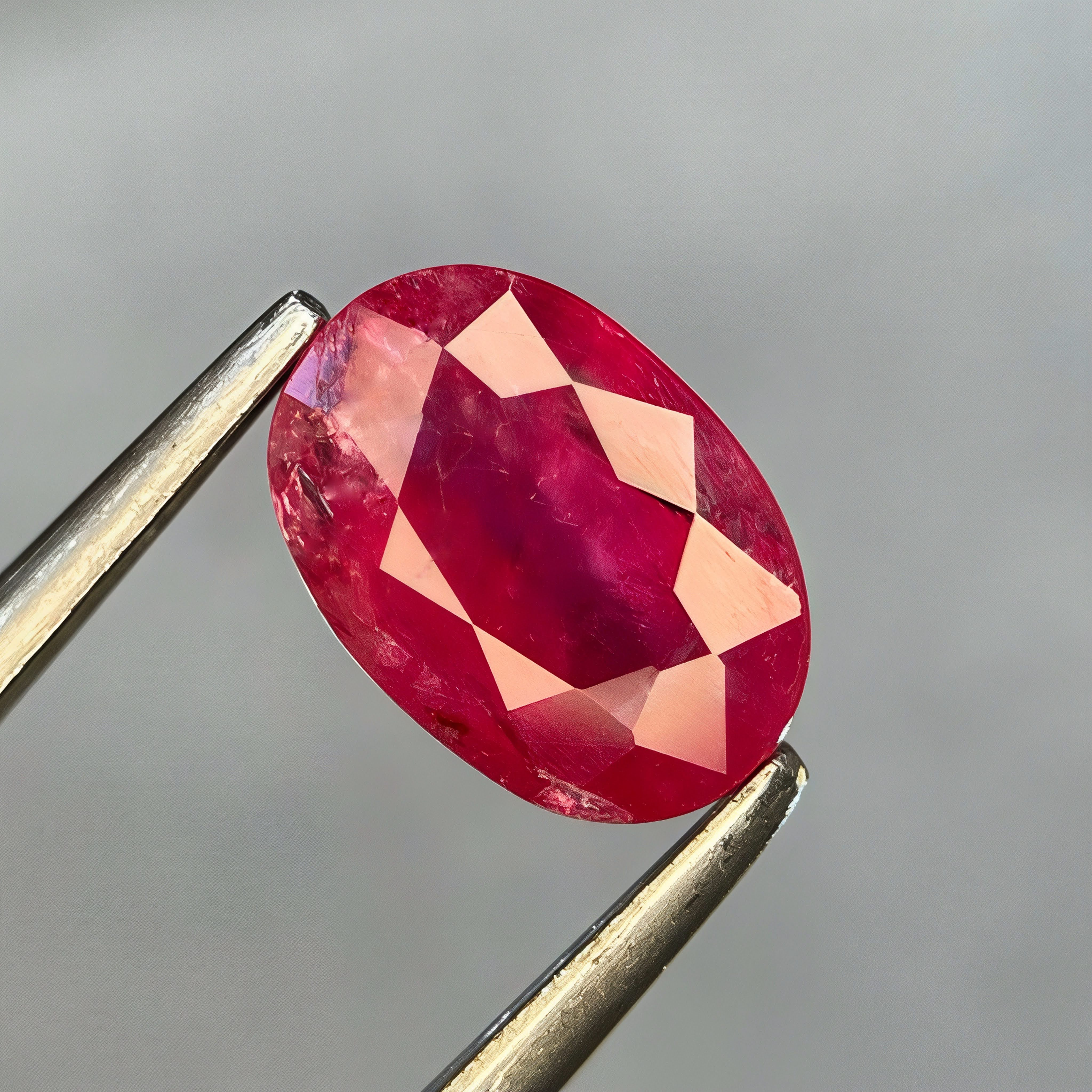 1.14ct ICA Red Ruby Oval Cut
