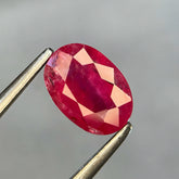 1.14ct ICA Red Ruby Oval Cut
