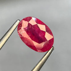 1.14ct ICA Red Ruby Oval Cut