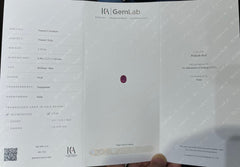 1.15ct ICA Pink Ruby Oval Cut