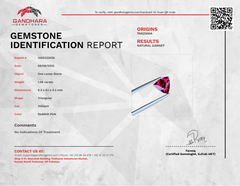 1.46 Carats Red Garnet Trilliant Shape