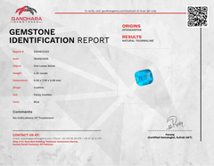 2.25 carats Blue Tourmaline Stone Cushion Cut Natural Afghan Gemstone