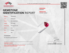 2.74 carats Red Garnet Stone Fancy Pear Cut Natural Tanzanian Gemstone