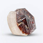 Spessartite Garnet on Pink Apatite